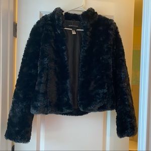 Faux Fur Black Winter Jacket